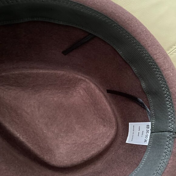 Wool Felt Jazz Top Hat Fedora - Color: Coffee - Picture 6 of 7